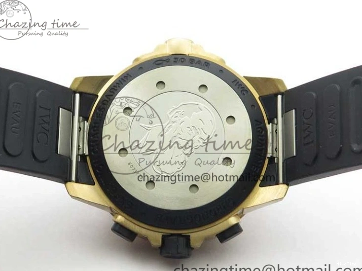 MIROTIME 0125 Aquatimer Chrono IW379503 Bronzo Case V6F 1:1 Best Edition Black Dial on Rubber Strap A Popular 7103